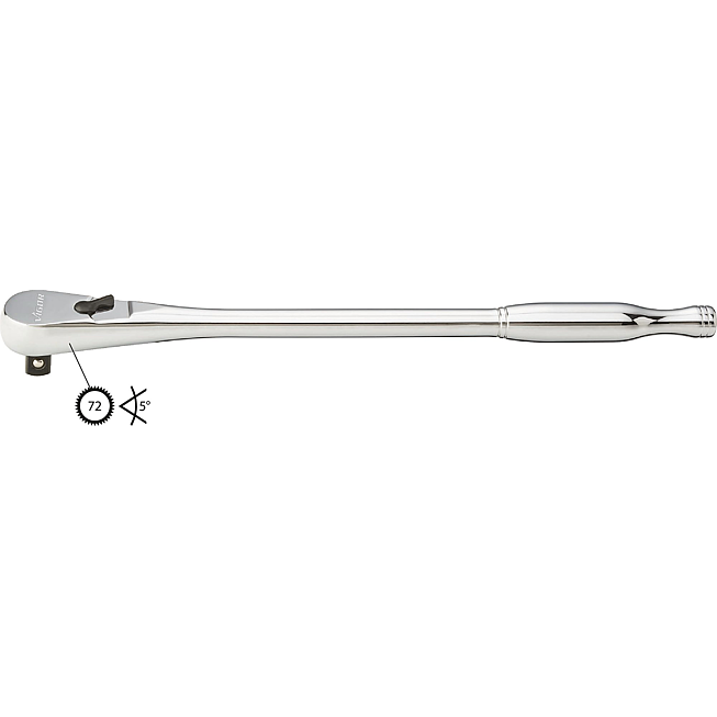 VIGOR Jemnozub&aacute; přep&iacute;nac&iacute; r&aacute;čna ∙ dlouh&eacute; proveden&iacute; ∙ V4946 ∙ 1/2 palce (12,5 mm) čtyřhran masivn&iacute; ∙ 380 mm