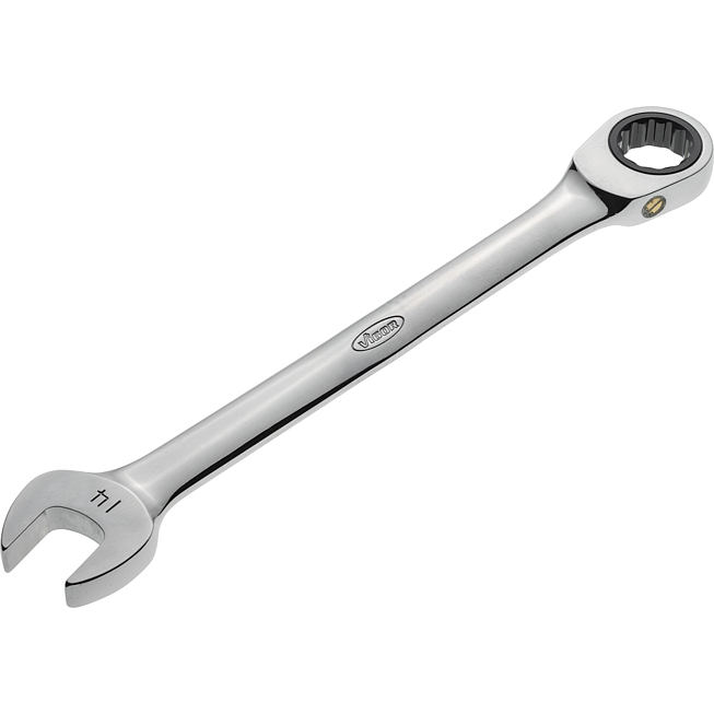 VIGOR Ráčnový očkový klíč ∙ dlouhý ∙ V1025 ∙ Vnější dvojitý šestihran profil, Profil vnější šestihran ∙ Velikost 14 mm