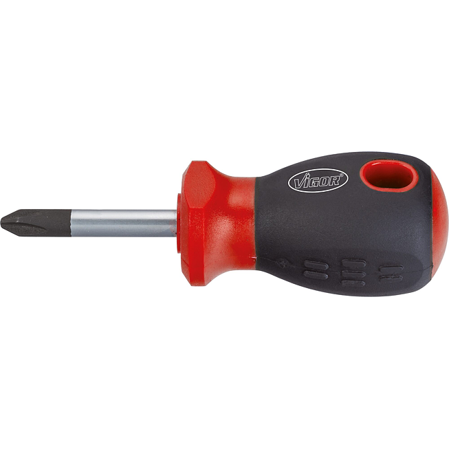 VIGOR Křížový šroubovák ∙ krátký ∙ V1209 ∙ Křížový profil PH ∙ Velikost PH2
