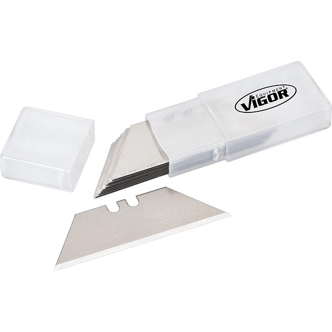 VIGOR Trapézové náhradní břity ∙ V1446 ∙ 10-dílný ∙ Počet ks nářadí: 10