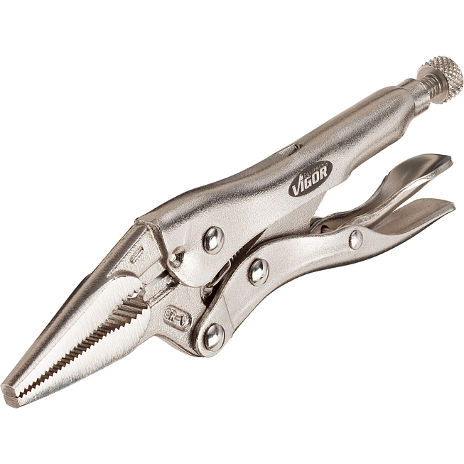 VIGOR Skřipcov&eacute; kle&scaron;tě s dlouh&yacute;mi čelistmi ∙ V1802 ∙ D&eacute;lka: 150 mm