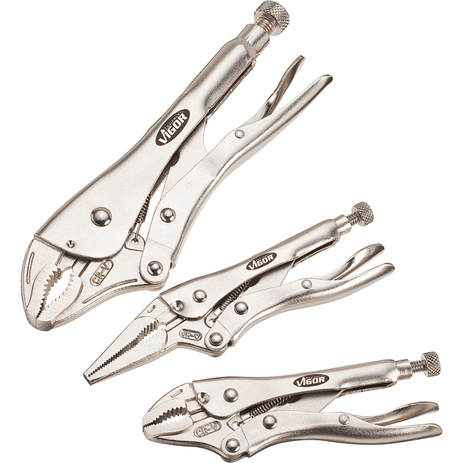 VIGOR Sada svíracích kleští ∙ V1808 ∙ 3-dílný ∙ Počet ks nářadí: 3