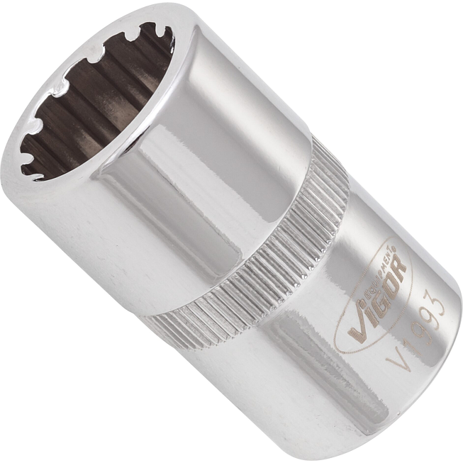 VIGOR N&aacute;strčn&aacute; hlavice s Multiprofilem ∙ V1993 ∙ 1/2 palce (12,5 mm) čtyřhran dut&yacute; ∙ Multiprofil ∙ Velikost 15 mm