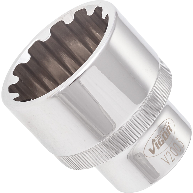 VIGOR Nástrčná hlavice s Multiprofilem ∙ V2003 ∙ 1/2 palce (12,5 mm) čtyřhran dutý ∙ Multiprofil ∙ Velikost 30 mm