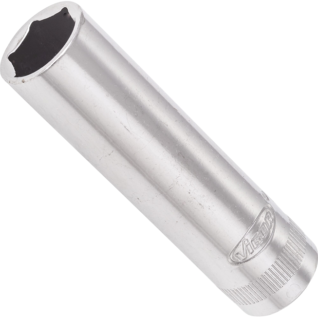 VIGOR Nástrčná hlavice šestihran ∙ dlouhá ∙ V2020N ∙ 3/8 palce (10 mm) čtyřhran dutý ∙ Profil vnější šestihran ∙ Velikost 12 mm