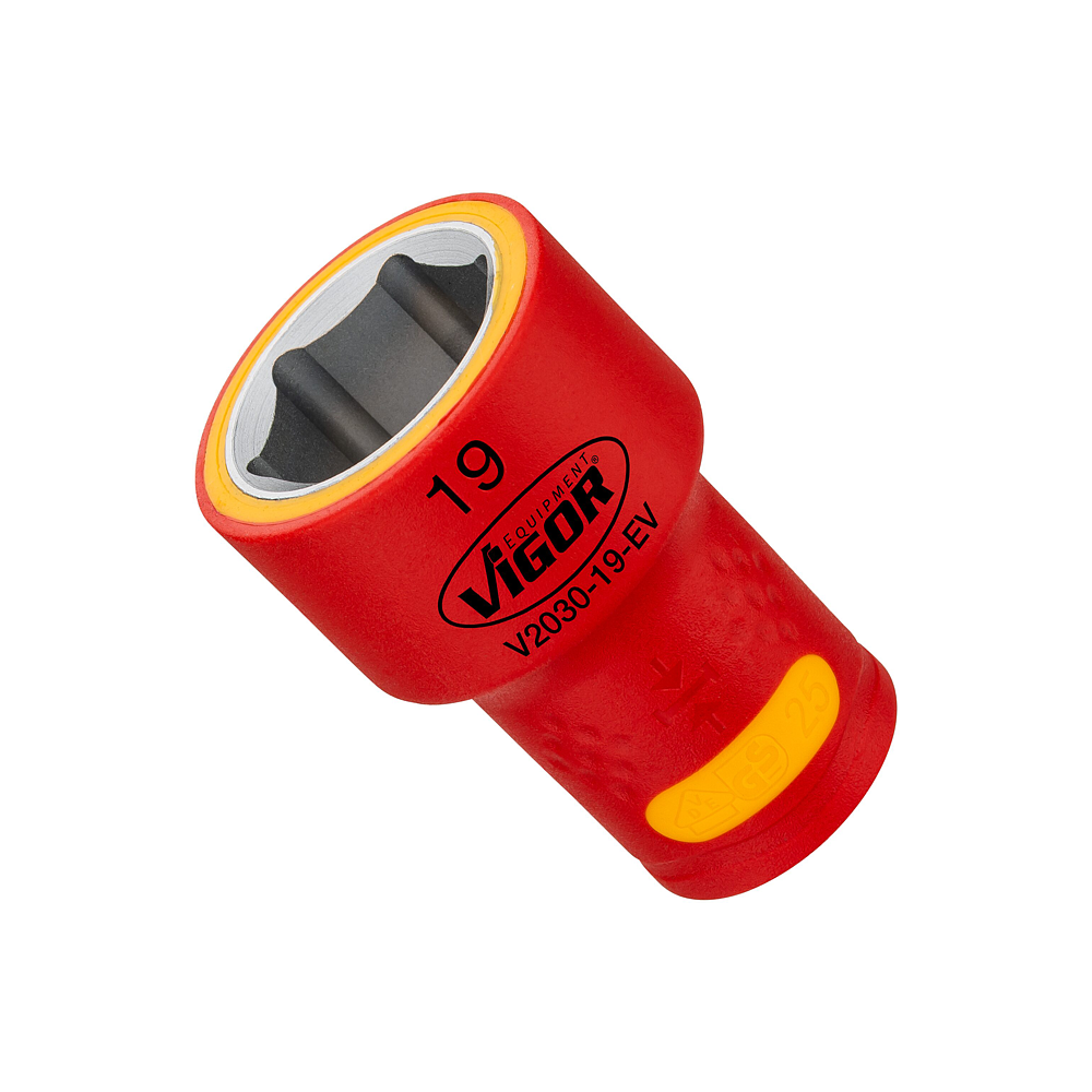 VIGOR N&aacute;strčn&aacute; hlavice ∙ EV ∙ V2030-19-EV ∙ 3/8 palce (10 mm) čtyřhran dut&yacute; ∙ Profil vněj&scaron;&iacute; &scaron;estihran ∙ Velikost 19 mm