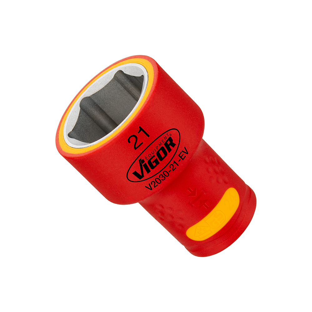 VIGOR N&aacute;strčn&aacute; hlavice ∙ EV ∙ V2030-21-EV ∙ 3/8 palce (10 mm) čtyřhran dut&yacute; ∙ Profil vněj&scaron;&iacute; &scaron;estihran ∙ Velikost 21 mm