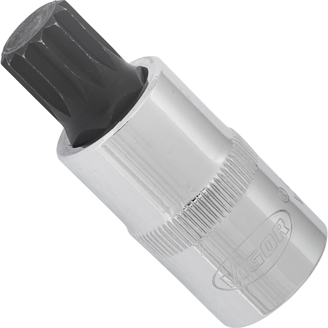 VIGOR Nástrčná hlavice (vnitřní tisícihran) ∙ XZN ∙ V2065 ∙ 1/2 palce (12,5 mm) čtyřhran dutý ∙ Vnitřní ozubený profil XZN ∙ Velikost M14
