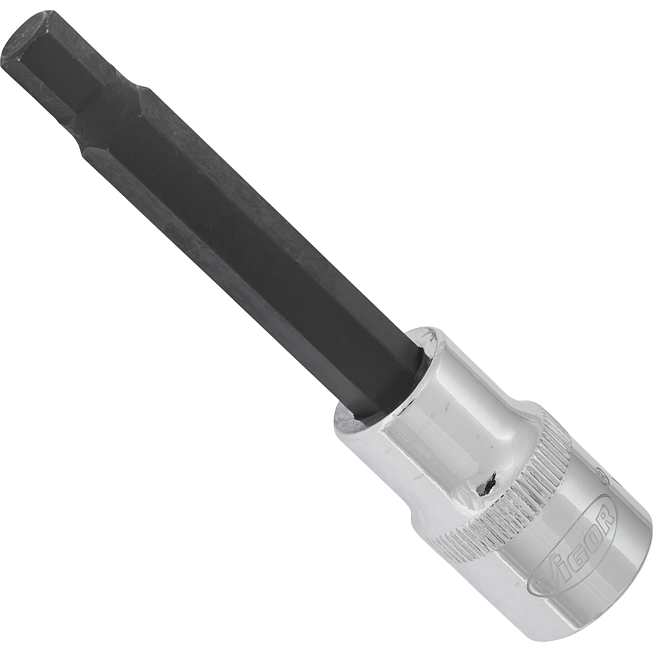VIGOR Nástrčná hlavice pro šrouby s vnitřním šestihranem ∙ V2075 ∙ 1/2 palce (12,5 mm) čtyřhran dutý ∙ Profil vnitřní šestihran ∙ Velikost 8 mm