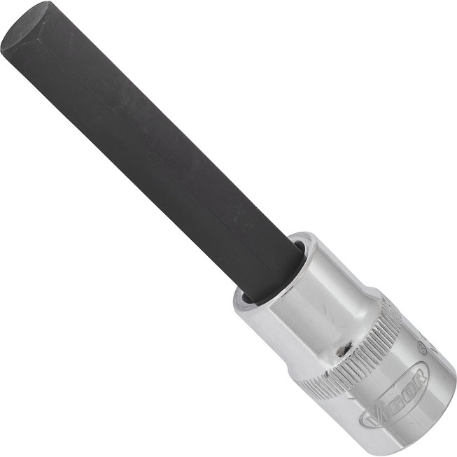 VIGOR Nástrčná hlavice pro šrouby s vnitřním šestihranem ∙ V2078 ∙ 1/2 palce (12,5 mm) čtyřhran dutý ∙ Profil vnitřní šestihran ∙ Velikost 12 mm