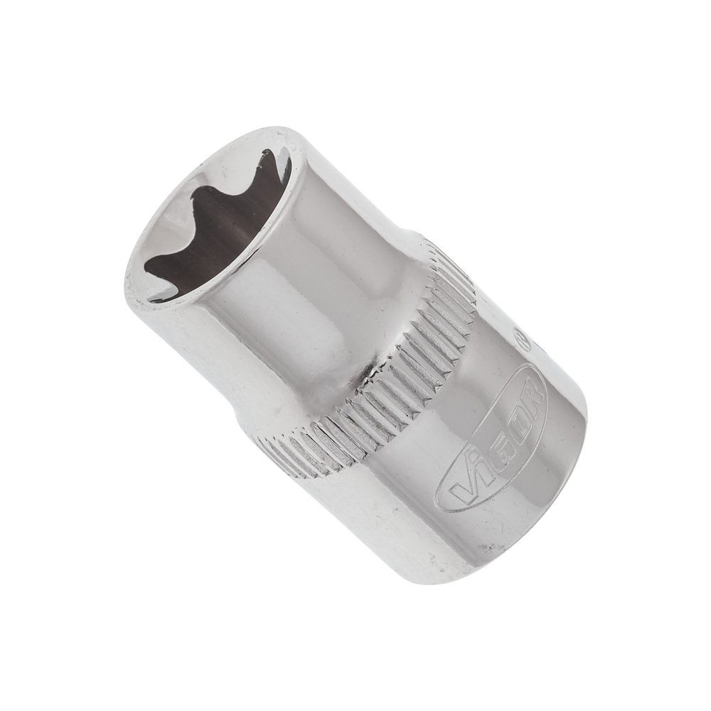 VIGOR T nástrčná hlavice ∙ V2145N ∙ 3/8 palce (10 mm) čtyřhran dutý ∙ Vnější profil TORX® ∙ Velikost E14