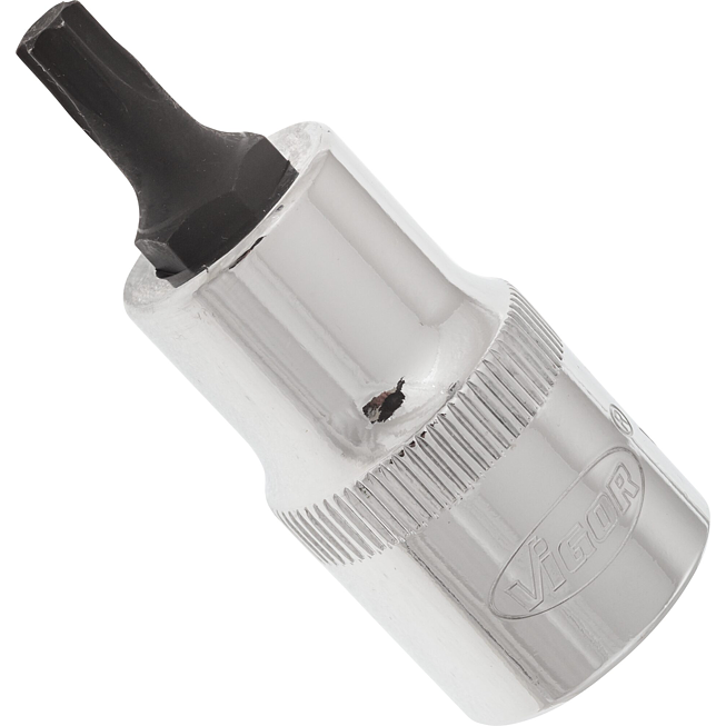 VIGOR T nástrčná hlavice ∙ V2154 ∙ 1/2 palce (12,5 mm) čtyřhran dutý ∙ Vnitřní profil TORX® ∙ Velikost T30