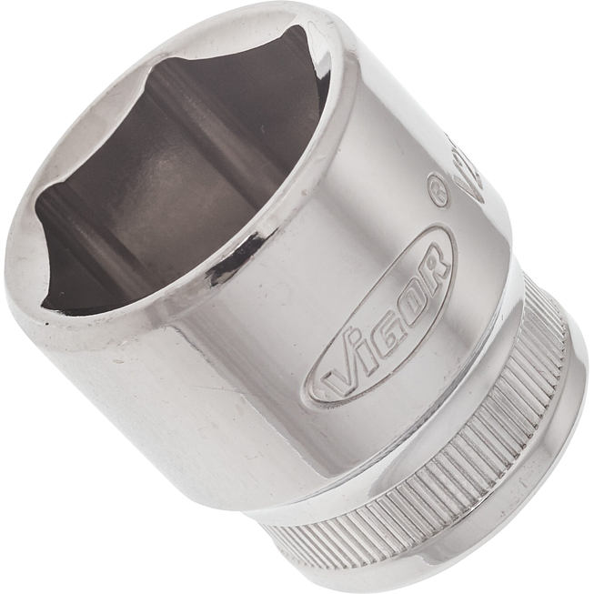VIGOR Nástrčná hlavice 6hran ∙ V2262N ∙ 3/8 palce (10 mm) čtyřhran dutý ∙ Profil vnější šestihran ∙ Velikost 22 mm