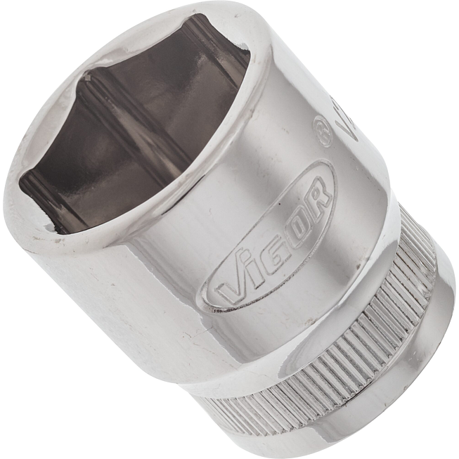 VIGOR Nástrčná hlavice 6hran ∙ V2265N ∙ 3/8 palce (10 mm) čtyřhran dutý ∙ Profil vnější šestihran ∙ Velikost 19 mm