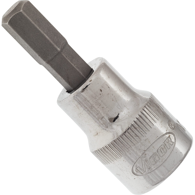 VIGOR Nástrčná hlavice pro šrouby s vnitřním šestihranem ∙ V2281N ∙ 3/8 palce (10 mm) čtyřhran dutý ∙ Profil vnitřní šestihran ∙ Velikost 7 mm