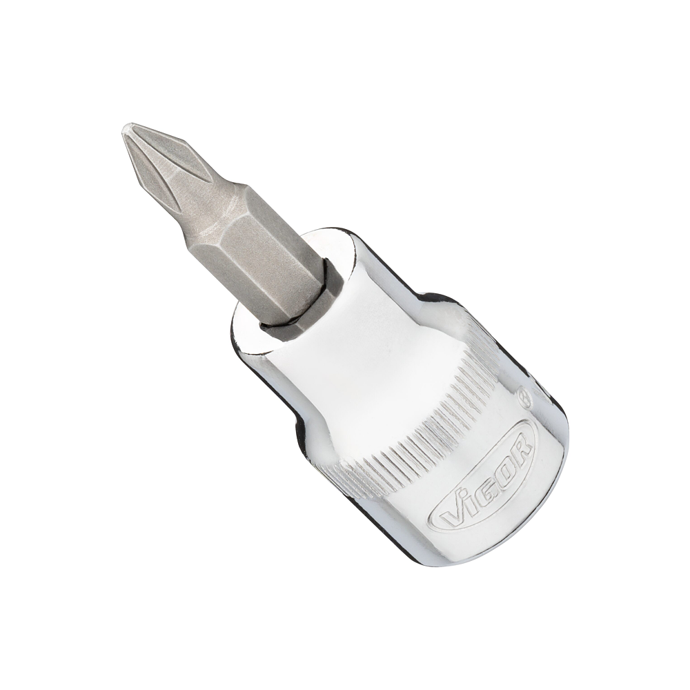 VIGOR N&aacute;strčn&aacute; hlavice ∙ V2294N ∙ 3/8 palce (10 mm) čtyřhran dut&yacute; ∙ Kř&iacute;žov&yacute; profil PH ∙ Velikost PH1