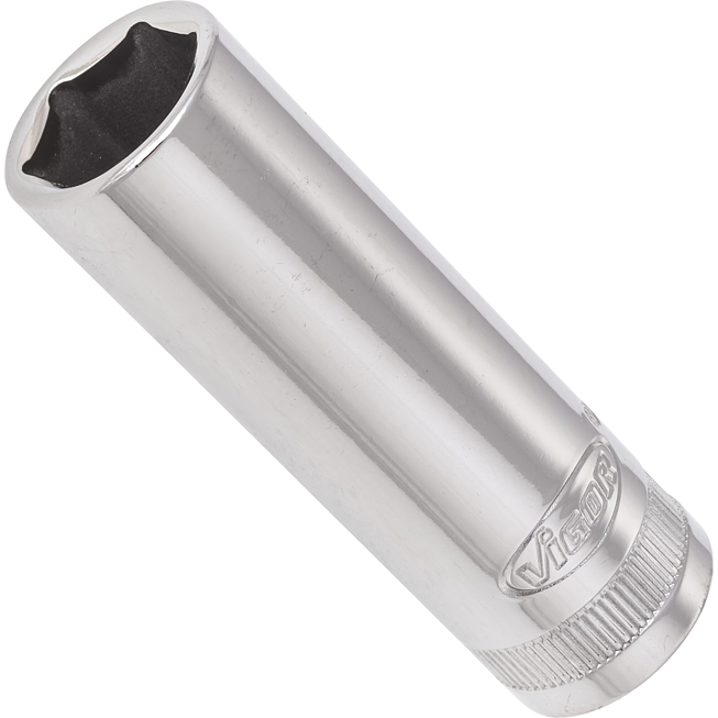 VIGOR Nástrčná hlavice šestihran ∙ dlouhá ∙ V2312N ∙ 3/8 palce (10 mm) čtyřhran dutý ∙ Profil vnější šestihran ∙ Velikost 14 mm
