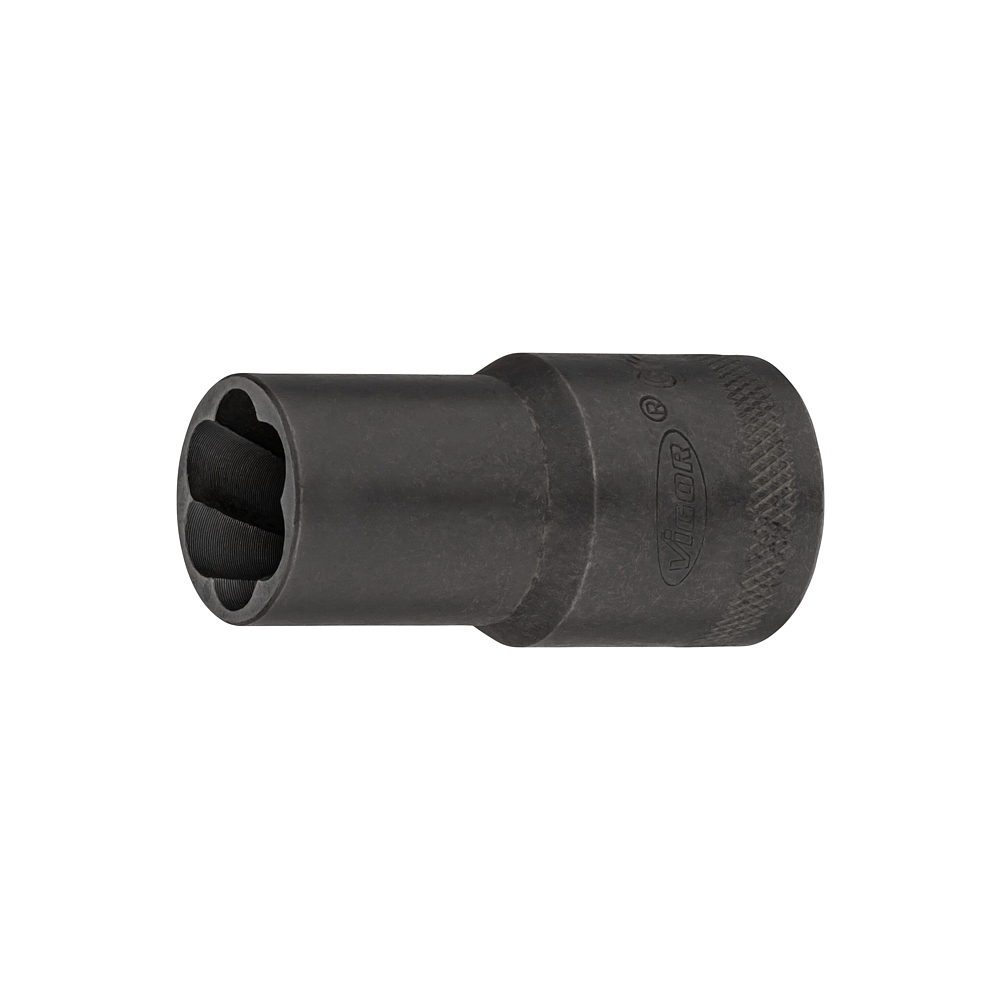 VIGOR Spirálová povolovací nástrčná hlavice ∙ V2404N-15 ∙ 1/2 palce (12,5 mm) čtyřhran dutý ∙ Profil vytahovák vnějších šroubů ∙ Velikost 15 mm