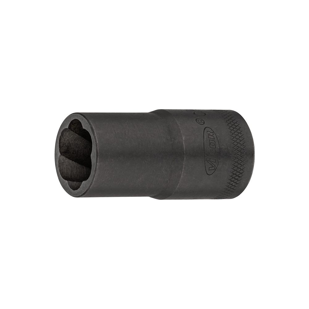 VIGOR Spir&aacute;lov&aacute; povolovac&iacute; n&aacute;strčn&aacute; hlavice ∙ V2404N-16 ∙ 1/2 palce (12,5 mm) čtyřhran dut&yacute; ∙ Profil vytahov&aacute;k vněj&scaron;&iacute;ch &scaron;roubů ∙ Velikost 16 mm