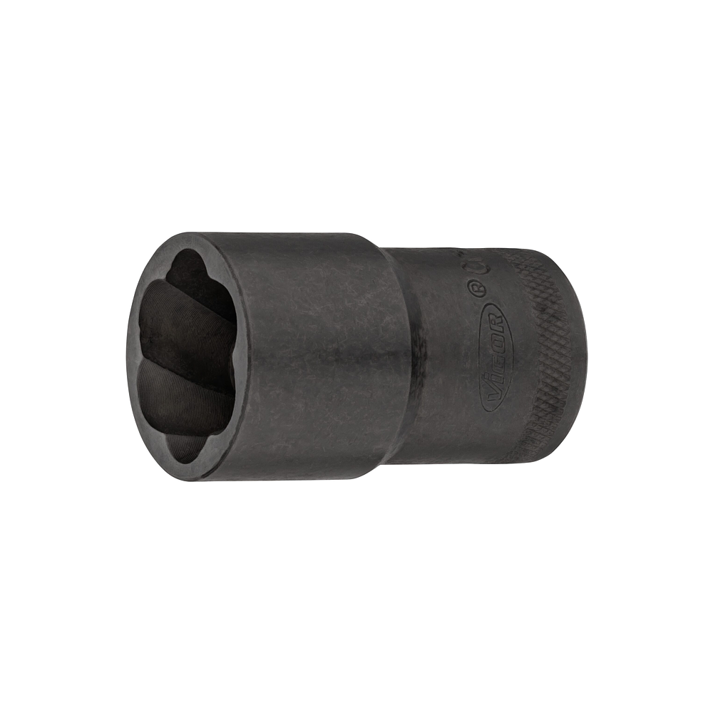 VIGOR Spir&aacute;lov&aacute; povolovac&iacute; n&aacute;strčn&aacute; hlavice ∙ V2404N-22 ∙ 1/2 palce (12,5 mm) čtyřhran dut&yacute; ∙ Profil vytahov&aacute;k vněj&scaron;&iacute;ch &scaron;roubů ∙ Velikost 22 mm