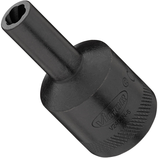 VIGOR Spir&aacute;lov&aacute; povolovac&iacute; n&aacute;strčn&aacute; hlavice ∙ V2404N-6 ∙ 1/2 palce (12,5 mm) čtyřhran dut&yacute; ∙ Profil vytahov&aacute;k vněj&scaron;&iacute;ch &scaron;roubů ∙ Velikost 6 mm
