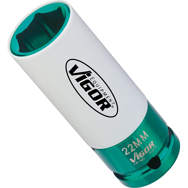 VIGOR N&aacute;strčn&aacute; hlavice pro r&aacute;zov&yacute; utahov&aacute;k ∙ V2475 ∙ 1/2 palce (12,5 mm) čtyřhran dut&yacute; ∙ Profil vněj&scaron;&iacute; &scaron;estihran ∙ Velikost 22 mm