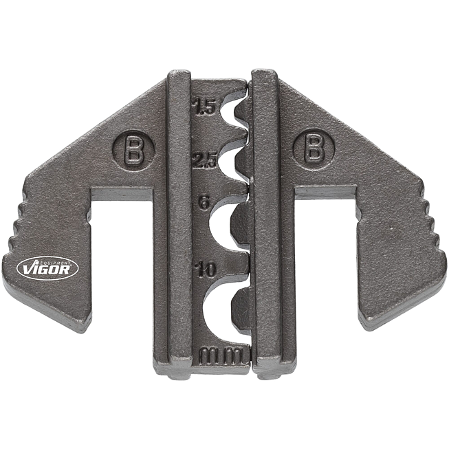 VIGOR Krimpovací vložka B: pro uzavřená ∙ neizolovaná kabelová oka 1,5/ 2,5/ 6,0/ 10 mm<sup>2</sup> ∙ V2499-B