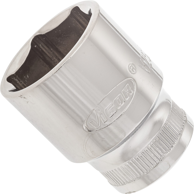 VIGOR Nástrčná hlavice 6hran ∙ V2570N ∙ 1/2 palce (12,5 mm) čtyřhran dutý ∙ Profil vnější šestihran ∙ Velikost 24 mm