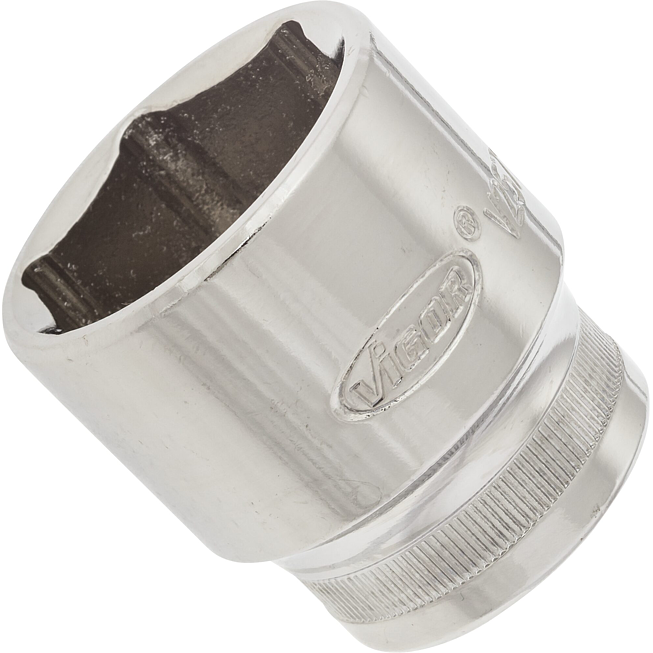 VIGOR Nástrčná hlavice 6hran ∙ V2572N ∙ 1/2 palce (12,5 mm) čtyřhran dutý ∙ Profil vnější šestihran ∙ Velikost 30 mm
