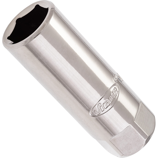 VIGOR Nástrčná hlavice na zapalovací svíčky ∙ V2578N ∙ 1/2 palce (12,5 mm) čtyřhran dutý ∙ Profil vnější šestihran ∙ Velikost 16 mm