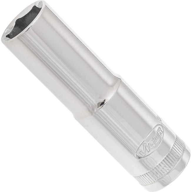 VIGOR Nástrčná hlavice šestihran ∙ dlouhá ∙ V2585N ∙ 1/2 palce (12,5 mm) čtyřhran dutý ∙ Profil vnější šestihran ∙ Velikost 14 mm