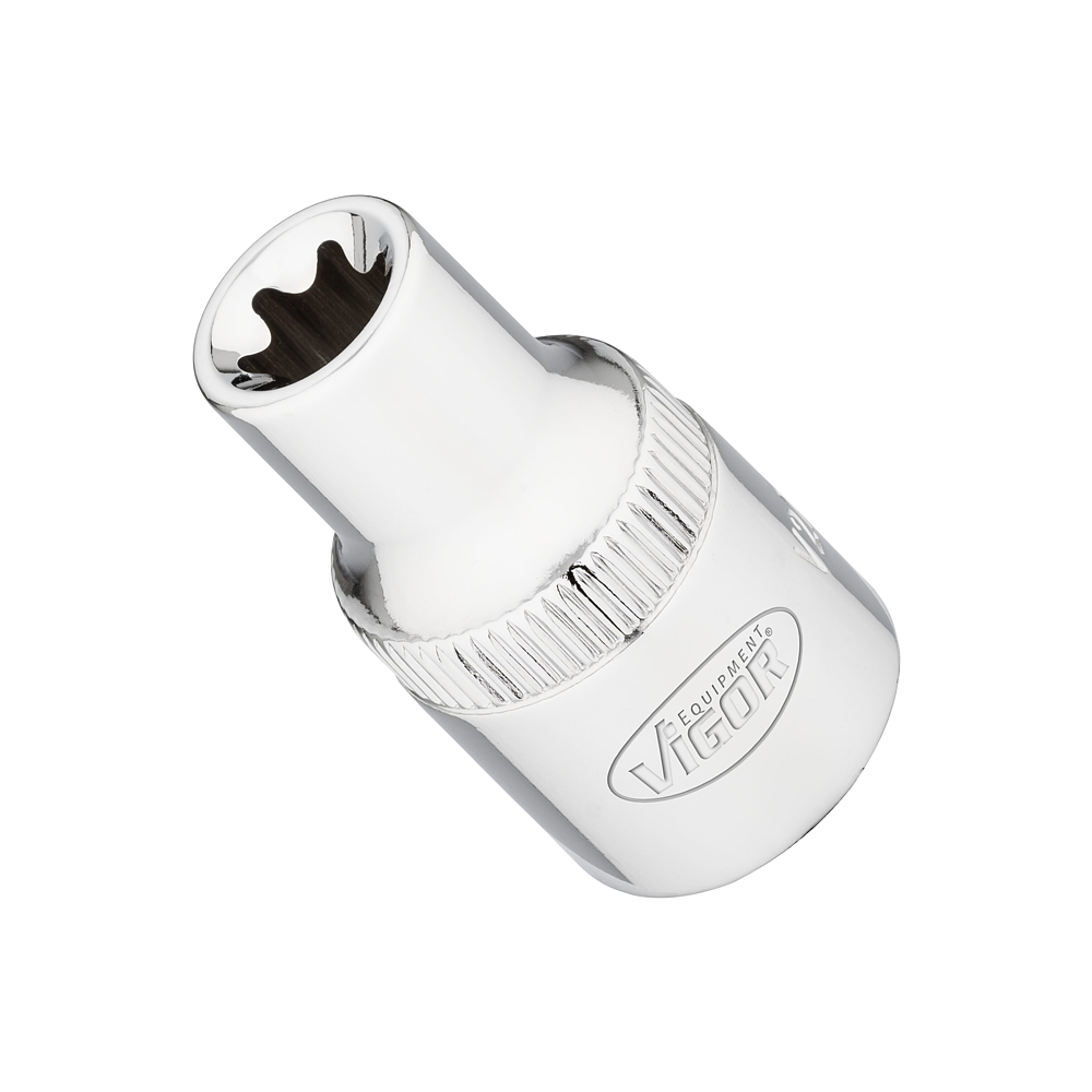 VIGOR T nástrčná hlavice ∙ V2731N ∙ 1/2 palce (12,5 mm) čtyřhran dutý ∙ Vnější profil TORX® ∙ Velikost E11