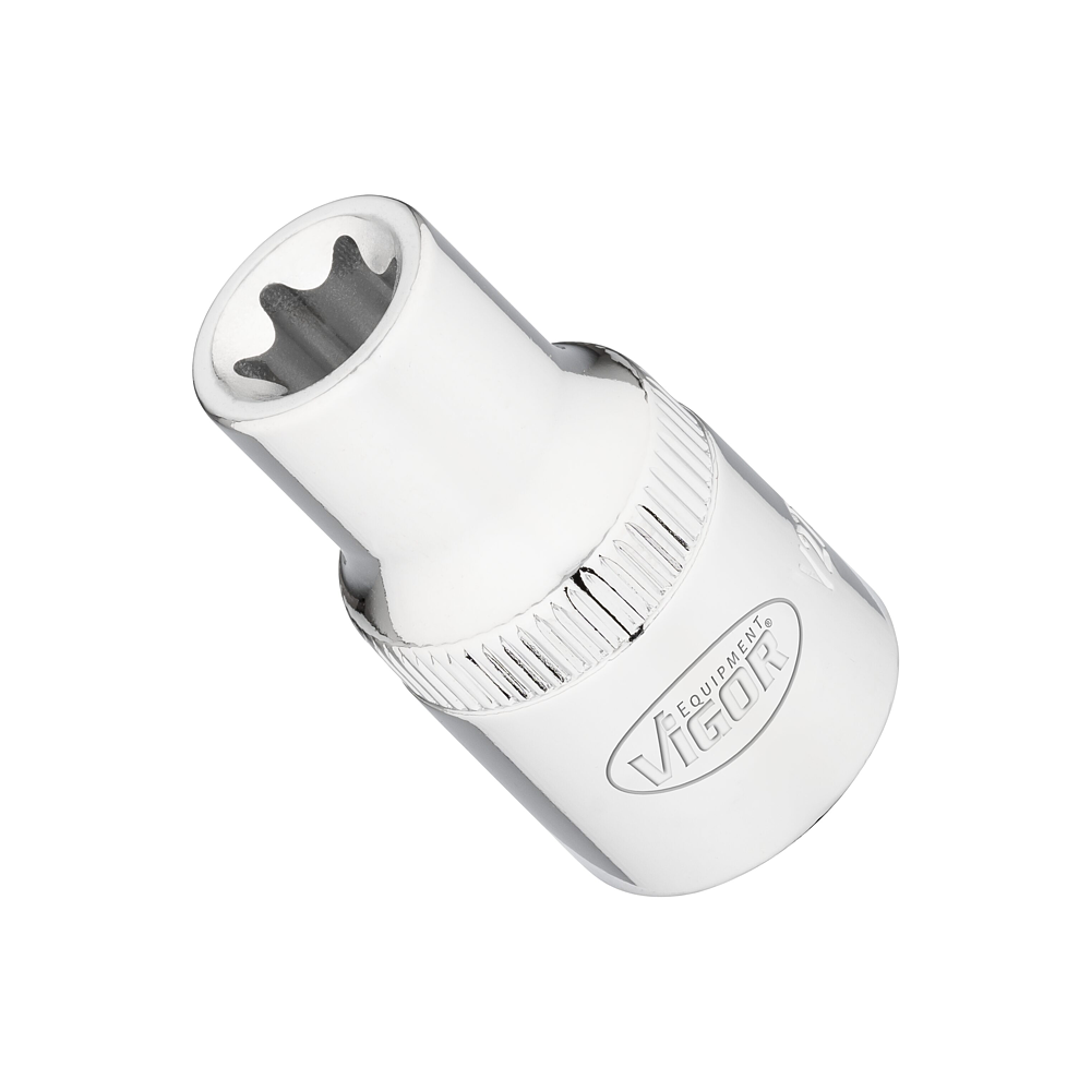 VIGOR T n&aacute;strčn&aacute; hlavice ∙ V2732N ∙ 1/2 palce (12,5 mm) čtyřhran dut&yacute; ∙ Vněj&scaron;&iacute; profil TORX&reg; ∙ Velikost E12