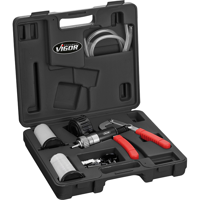 VIGOR Sada vakuové a tlakovací pumpy ∙ V4325 ∙ 28-dílný ∙ Počet ks nářadí: 28