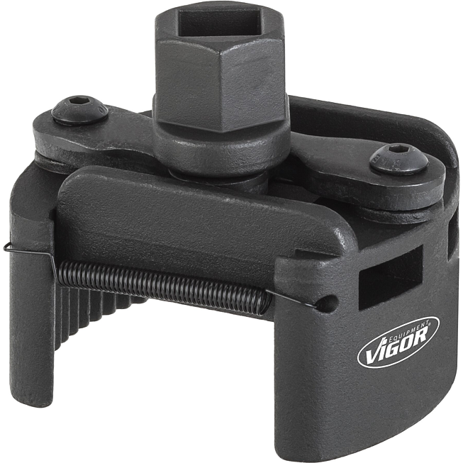 VIGOR Upínací klíč pro olejové filtry ∙ 60 – 80 mm ∙ univerzální ∙ V4413 ∙ 21 mm vnější šestihran, 1/2 palce (12,5 mm) čtyřhran dutý ∙ 60 - 80 mm