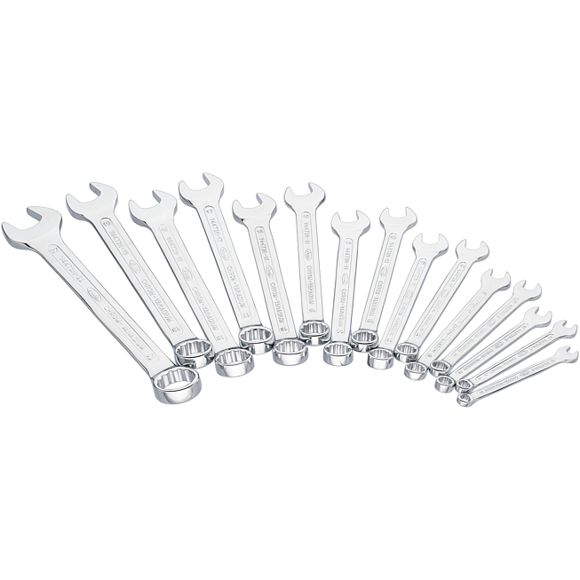 VIGOR Sada očkoplochých klíčů ∙ V4472N ∙ Vnější dvojitý šestihran profil, Profil vnější šestihran ∙ 15-dílný ∙ 6 – 22 ∙ Počet ks nářadí: 15