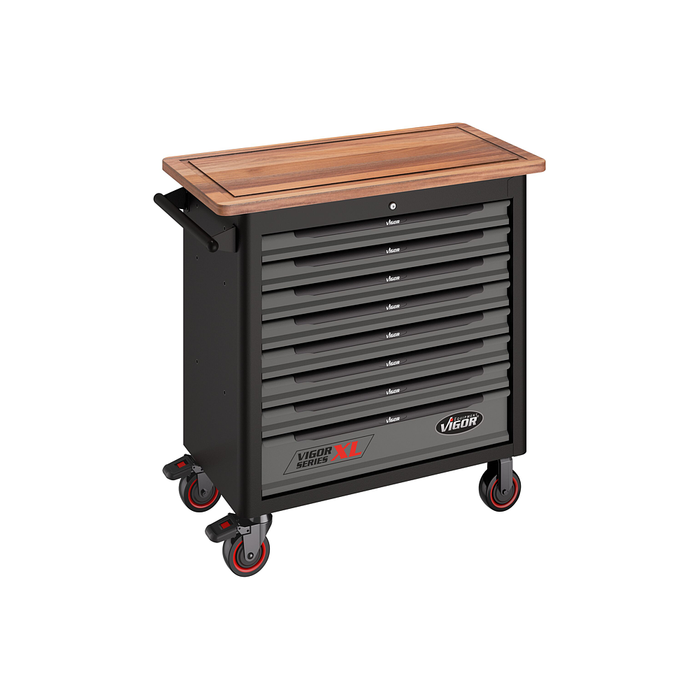VIGOR Werkstattwagen Series&nbsp;XL ∙ Holz-Arbeitsplatte ∙ ohne Sortiment ∙ V4481-W