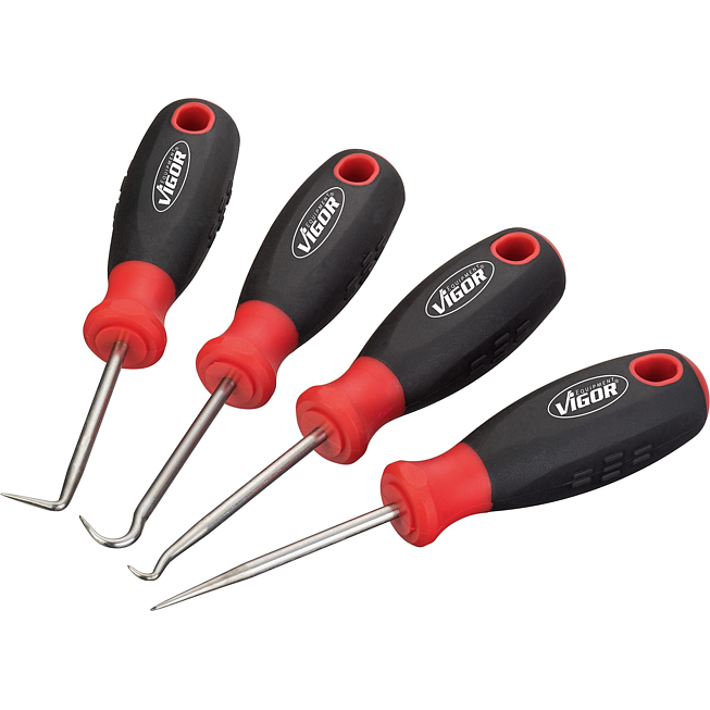 VIGOR Sada mini háků ∙ V4663 ∙ 4-dílný ∙ Počet ks nářadí: 4