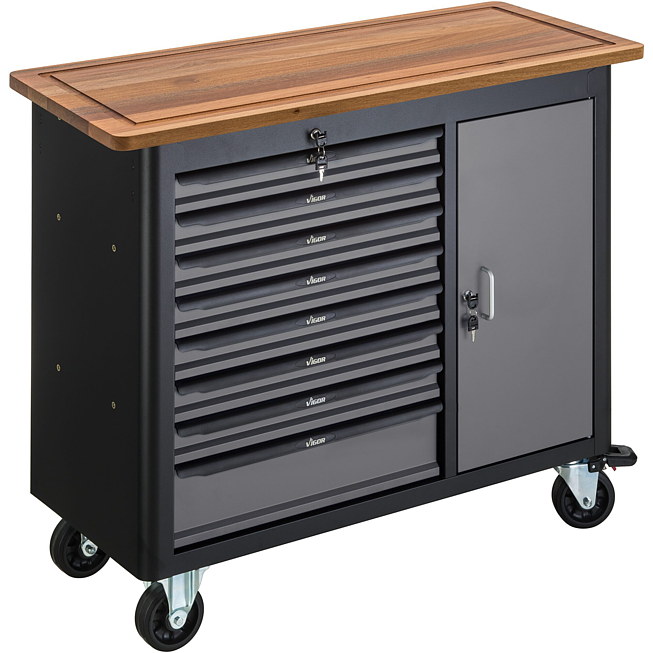 VIGOR Mobiln&iacute; pracovn&iacute; stůl řady L ∙ pr&aacute;zdn&yacute; ∙ V4813 ∙ d x &scaron; x v: 1091 mm x 481 mm x 1018 mm