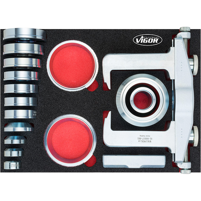 VIGOR Univerzální sada pro demontáž / montáž nábojů kol / ložisek kol ∙ V4906 ∙ 23-dílný ∙ Počet ks nářadí: 23