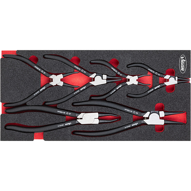 VIGOR Sada kleští ∙ V4999N ∙ 6-dílný ∙ Počet ks nářadí: 6