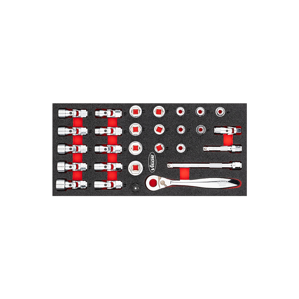 VIGOR N&aacute;strčn&yacute; kl&iacute;č superploch&yacute; ∙ Kloubov&yacute; n&aacute;strčn&yacute; kl&iacute;č ∙ V5038 ∙ d x &scaron; x v: 393 mm x 188 mm x 35 mm