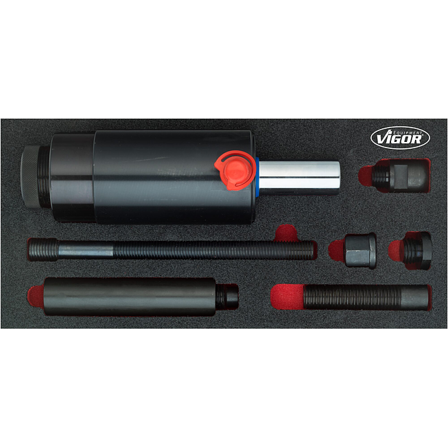 VIGOR Tlačný a tažný hydraulický válec ∙ 22 tun ∙ V5058 ∙ 10-dílný ∙ Počet ks nářadí: 10