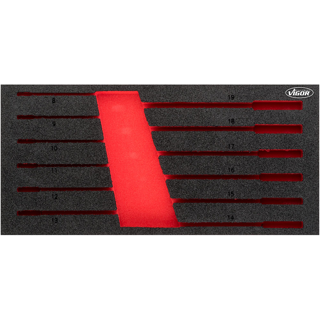 VIGOR Vložka z měkk&eacute; pěny ∙ pr&aacute;zdn&aacute; ∙ V5077-L ∙ d x &scaron; x v: 393 mm x 188 mm x 35 mm