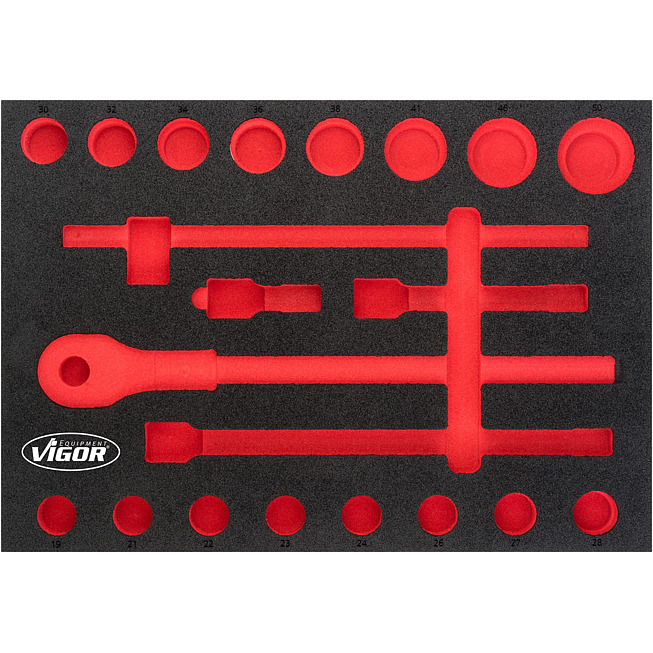 VIGOR Vložka z měkké pěny ∙ prázdná ∙ V5109-L ∙ d x š x v: 563 mm x 393 mm x 35 mm