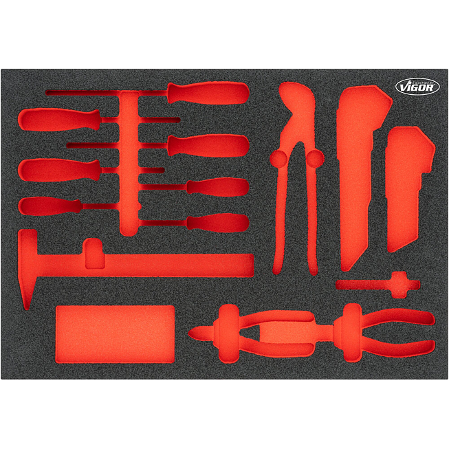 VIGOR Vložka z měkké pěny ∙ prázdná ∙ V5111N-L ∙ d x š x v: 563 mm x 393 mm x 35 mm