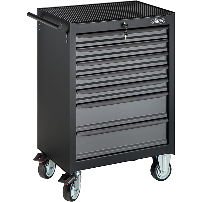 VIGOR Dílenský vozík řady M ∙ prázdný ∙ V5489 ∙ d x š x v: 681 mm x 460 mm x 1016 mm