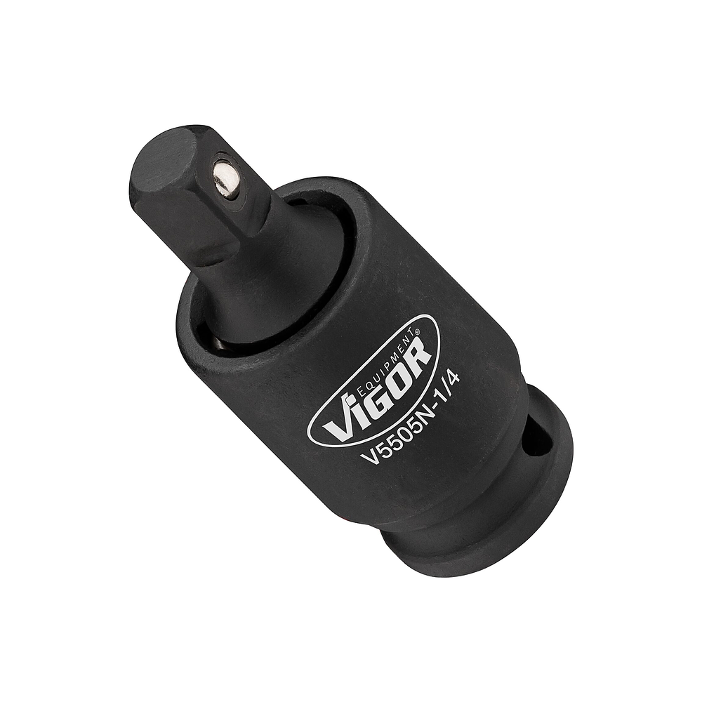 VIGOR Rázový utahovák kloubový kus ∙ V5505N-1/4 ∙ 1/4 palce (6,3 mm) čtyřhran dutý ∙ 1/4 palce (6,3 mm) čtyřhran masivní