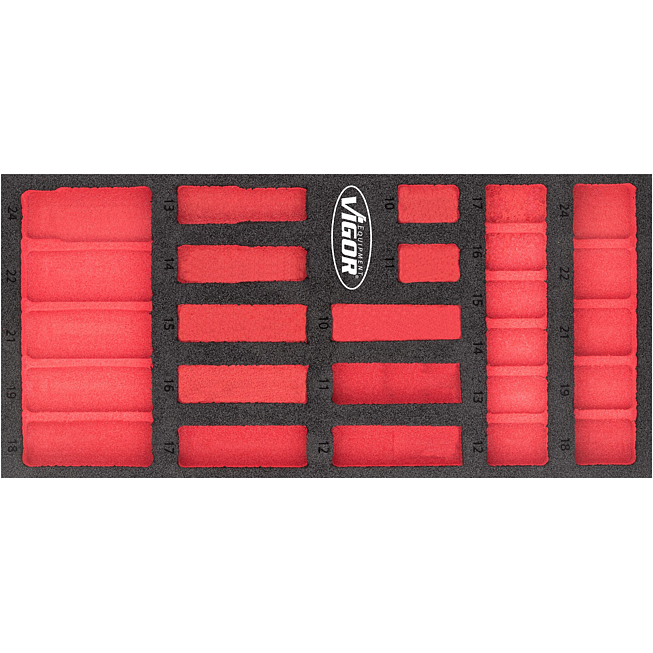 VIGOR Vložka z měkké pěny ∙ prázdná ∙ V5602-L ∙ d x š x v: 393 mm x 188 mm x 35 mm