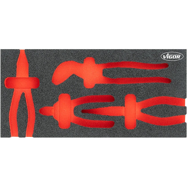 VIGOR Vložka z měkké pěny ∙ prázdná ∙ V5633N-L ∙ d x š x v: 393 mm x 188 mm x 35 mm